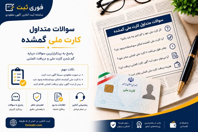 سوالات متداول کارت ملی گمشده